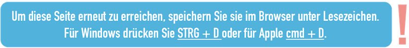 Hinweis: Seite unter Favoriten speichern durch drücken von STRG + D