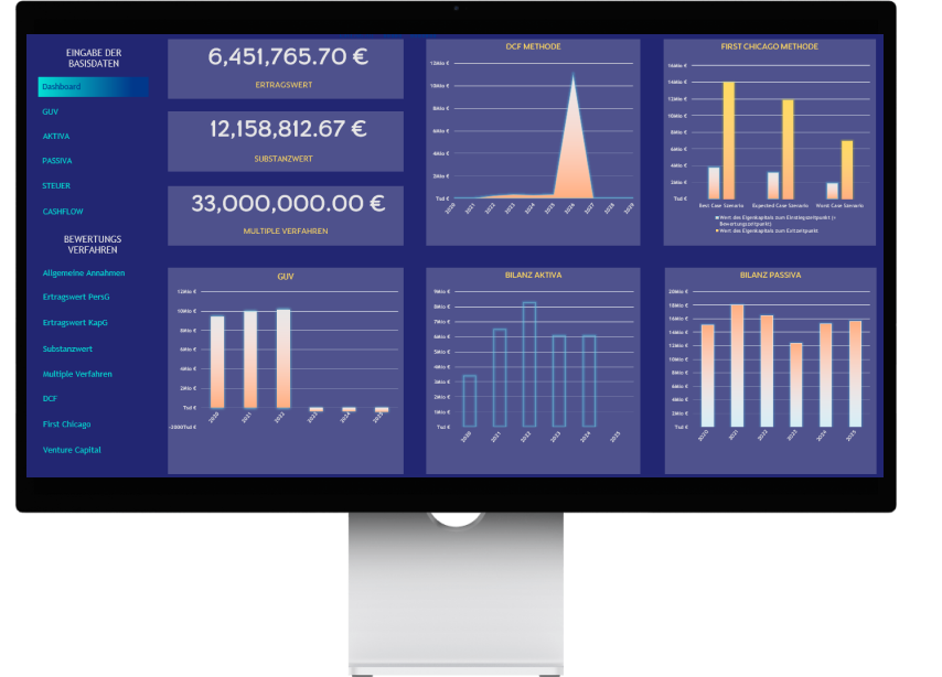 Unternehmensbewertungs Tool Excel von Unternehmer Radio